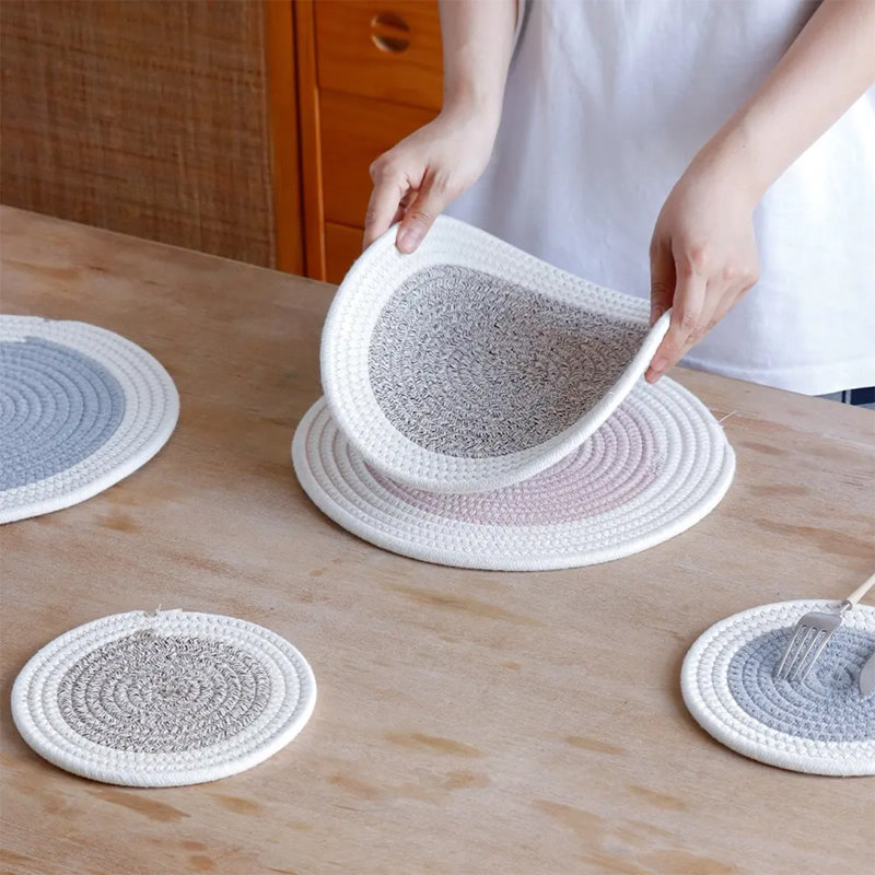 Rosecliff Heights Breaden Braided Round Placemat Wayfair